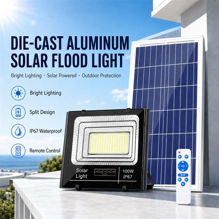 CS-648LED Aluminum Split Solar Flood Light