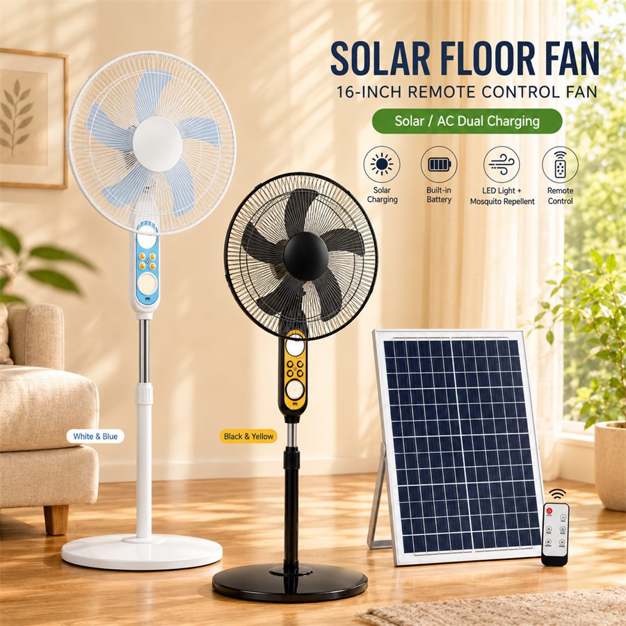 CS-V218 Remote Mosquito Repellent Solar Pedestal Fan