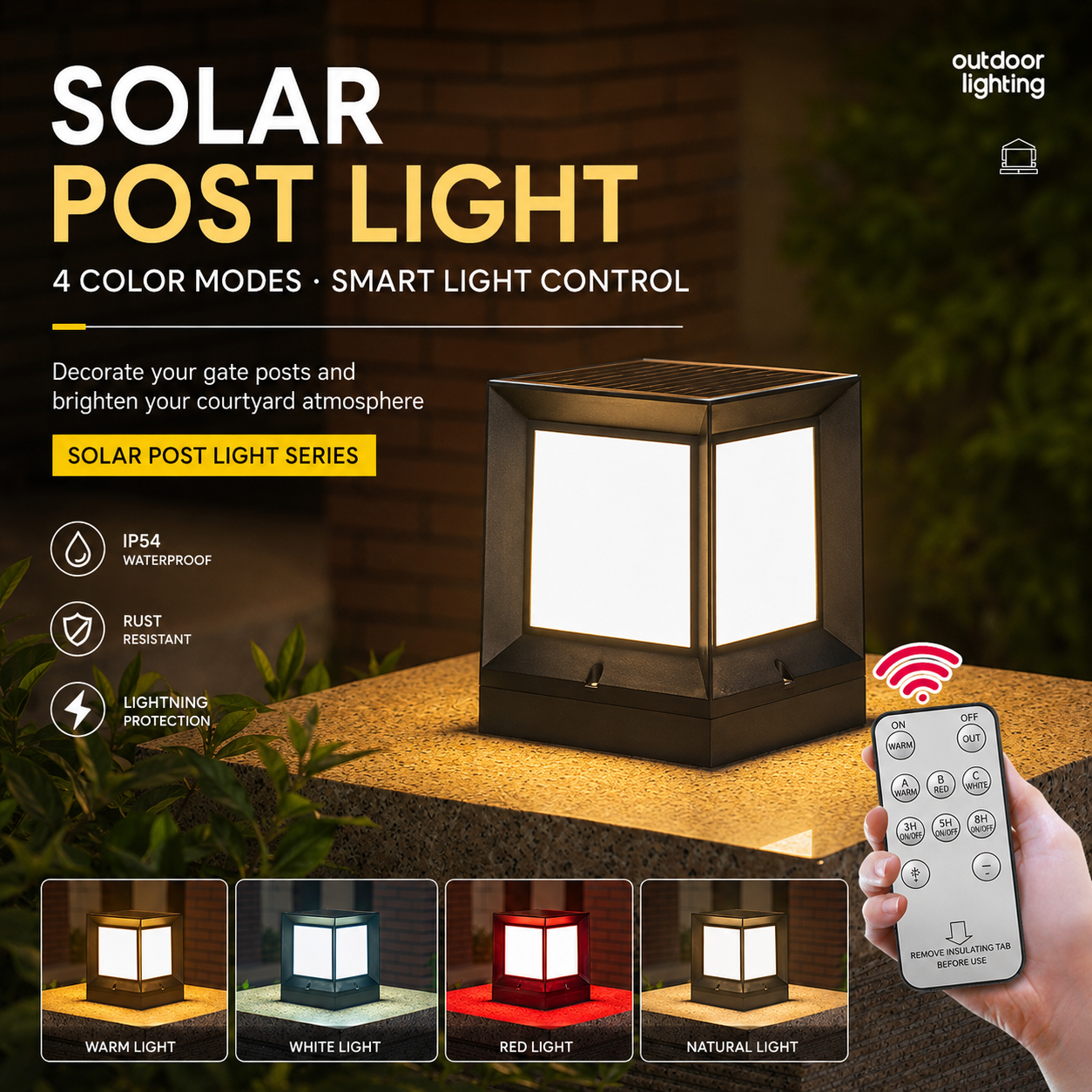 Lawn Spike Light / Solar Post Cap Light